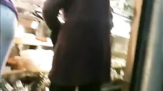 Candid Camera In Public Store Films Sexy, Perfect Fit Ass In Tight Jeans