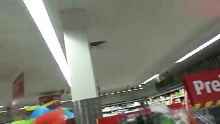 Exhibitionist Couple Makes Sex in a Public Supermarket