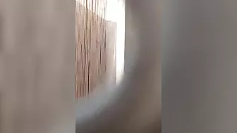 Beach Shower Sexy Girl in Thong Undressing is Spied