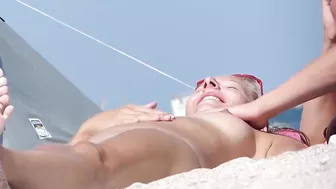Nudist couples at the public beach - real amateur voyeur beach porn video.