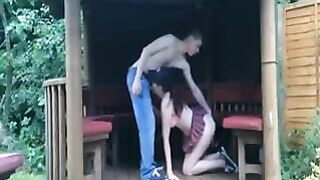 Outdoor Sex Amateur Couple Fucking on the Porch