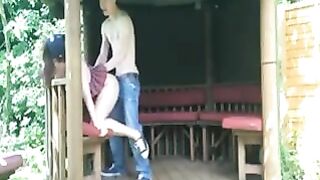 Outdoor Sex Amateur Couple Fucking on the Porch