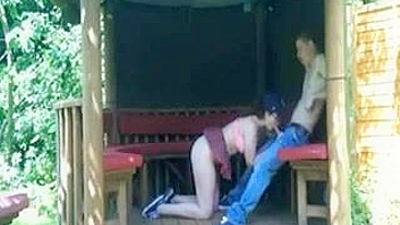 Outdoor Sex Amateur Couple Fucking on the Porch