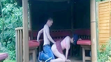 Outdoor Sex Amateur Couple Fucking on the Porch