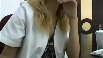 Sexually Voracious Female Doctor Masturbates At Work On Webcam