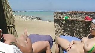 Masturbating At The Beach With Oral Sex And Cum In Mouth, So Erotic And Taboo