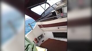 Husband Films His Wife Fucking Friend on the Boat