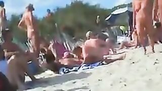 Awkwardly Romp Rampantly Naked, On Public Sand