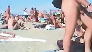 Awkwardly Romp Rampantly Naked, On Public Sand