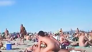 Awkwardly Romp Rampantly Naked, On Public Sand