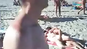 Awkwardly Romp Rampantly Naked, On Public Sand