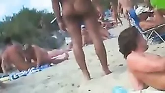Awkwardly Romp Rampantly Naked, On Public Sand