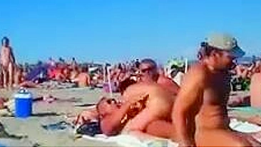 Awkwardly Romp Rampantly Naked, On Public Sand