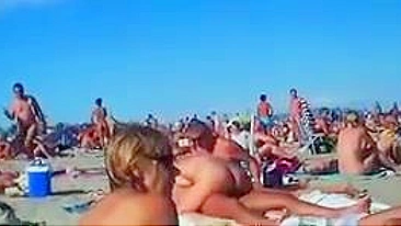 Awkwardly Romp Rampantly Naked, On Public Sand