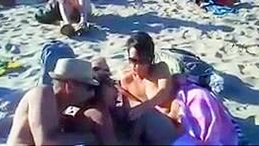 Awkwardly Romp Rampantly Naked, On Public Sand