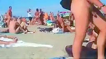 Awkwardly Romp Rampantly Naked, On Public Sand