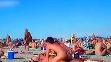 Awkwardly Romp Rampantly Naked, On Public Sand