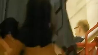 Candid Video Pantyhose Upskirt on a Hot Wife in Public Store