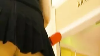 Candid Video Pantyhose Upskirt on a Hot Wife in Public Store