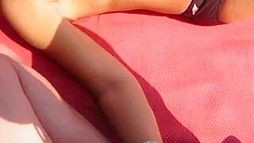Mature, Juicy Wife's Dick-Handling At The Beach