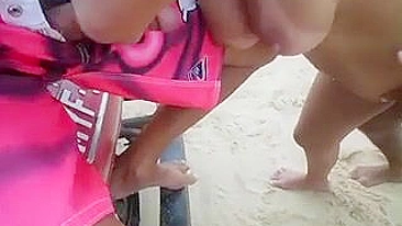 Slut Wife Fucking with Strangers at the Beach