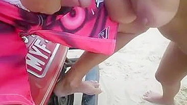 Slut Wife Fucking with Strangers at the Beach