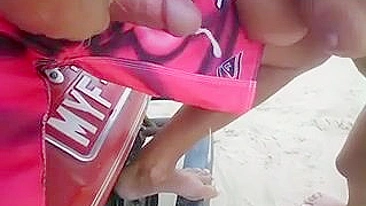 Slut Wife Fucking with Strangers at the Beach