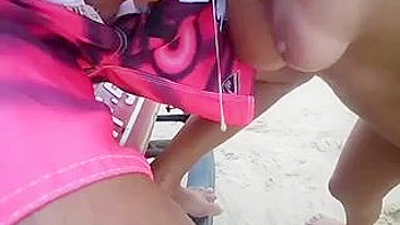 Slut Wife Fucking with Strangers at the Beach