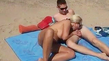 Naked Mature Big Tits Woman Filmed at the Beach