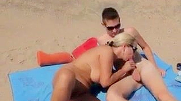 Naked Mature Big Tits Woman Filmed at the Beach