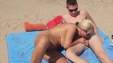 Naked Mature Big Tits Woman Filmed at the Beach