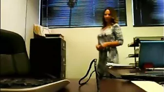 Sexy, Amateur, Secretary Undressing Nude At The Office