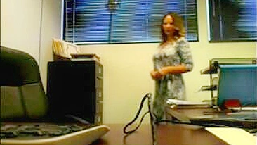 Sexy, Amateur, Secretary Undressing Nude At The Office