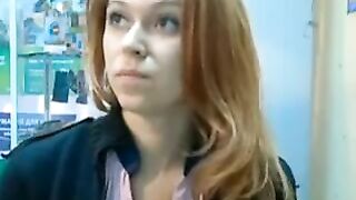 Public Cam at Work Russian Girl Makes Nude Show