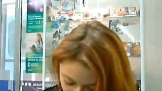 Public Cam at Work Russian Girl Makes Nude Show