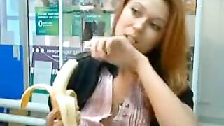 Public Cam at Work Russian Girl Makes Nude Show