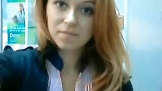 Public Cam at Work Russian Girl Makes Nude Show