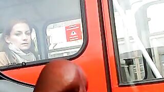 Dick, A Flashing, Sexy Woman In The Bus Desires To Lick And Suck It