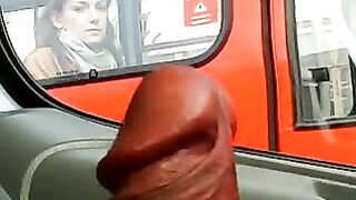 Dick, A Flashing, Sexy Woman In The Bus Desires To Lick And Suck It