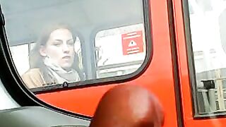 Dick, A Flashing, Sexy Woman In The Bus Desires To Lick And Suck It