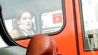 Dick, A Flashing, Sexy Woman In The Bus Desires To Lick And Suck It