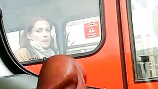 Dick, A Flashing, Sexy Woman In The Bus Desires To Lick And Suck It