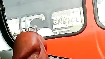 Dick, A Flashing, Sexy Woman In The Bus Desires To Lick And Suck It