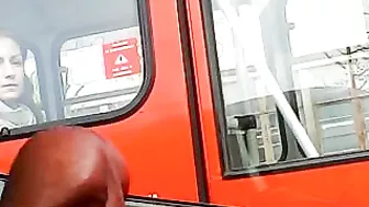 Dick, A Flashing, Sexy Woman In The Bus Desires To Lick And Suck It