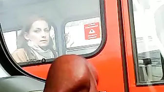 Dick, A Flashing, Sexy Woman In The Bus Desires To Lick And Suck It