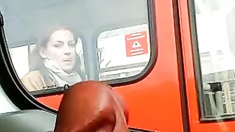 Dick, A Flashing, Sexy Woman In The Bus Desires To Lick And Suck It