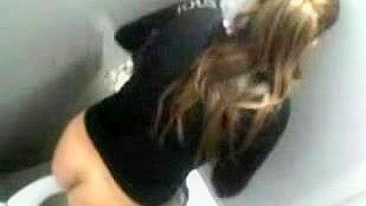 Hidden Camera Caught Girl Peeing at the Toilet
