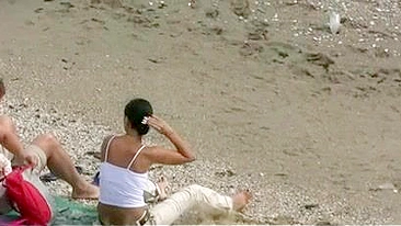 Spy Camera at the Beach Nude Topless Women Filmed