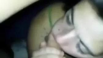 College Chick Blowing and Fucking Her Male Roommate