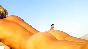 Sultry Nude Beachgoer Filmed By Stealthy Peeping Tom